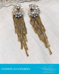 AJDS-2551 - Gold &  Mix Metal  Earring