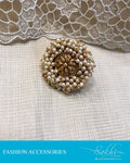 AJDS-61700 - Gold &  Mix Metal  Finger Ring
