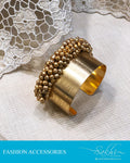 AJDS-6720 - Gold &  Mix Metal  Bangle