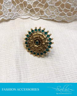 AJDS-9264 - Gold &  Mix Metal  Finger Ring