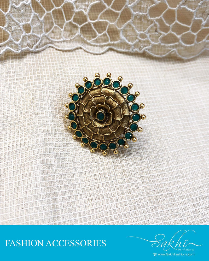 AJDS-9264 - Gold &  Mix Metal  Finger Ring