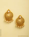AJMSO-5711 - Gold & Pearl Mix Metal Earring