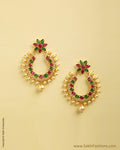 AJMSO-8276 - Multi & Cream Mix Metal Earring