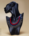 AM-0004 Silk Red Blue Mala