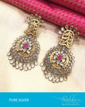 ASBS17-392 - White & Pink Silver & Gold Jhumka