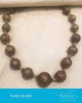 ASDM-6666 - Yellow  Pure Silver Bead Mala