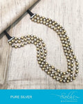 ASDP-14334 - Silver & Gold Pure Silver Mala