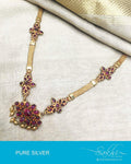 ASDP-18879 - Pink Pure Silver Necklace