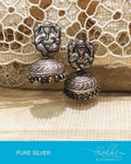 ASDP-20844 - Silver  Pure Silver Jhumka