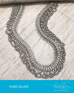 ASDP-23104 - Silver  Pure Silver Belly Chain