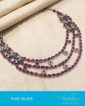 ASDP-24841 - Silver & Multi Pure Silver Mala