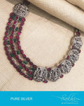 ASDP-24843 - Silver & Multi Pure Silver Mala