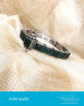 ASDQ-9953 Green Pure Silver Bangle