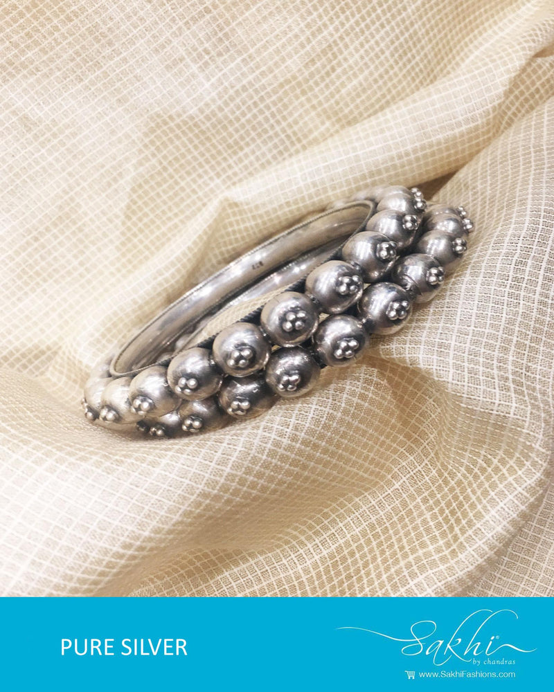 ASDQ-9968 - Antique &  Pure Silver Bangle