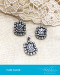 ASDQ-0022 - Antique &  Pure Silver Earrings