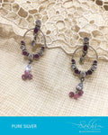 ASDQ-0027 - Red & White Pure Silver Earrings