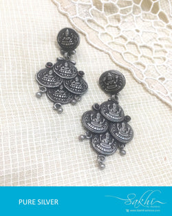 ASDQ-0097 - Antique Pure Silver Earrings