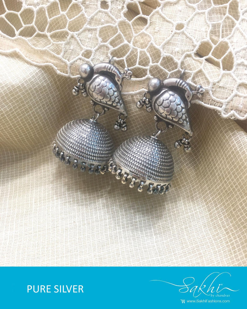 ASDQ-0106 - Antique Pure Silver Earrings