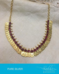 ASDQ-0377 - Gold & Red Pure Silver Mala