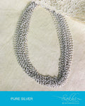 ASDQ-16126 - Pearl & Silver Pure Silver Mala