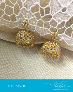 ASDQ-17316 Silver Gold Jhumka