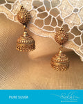 ASDQ-17323 - Gold &  Pure Silver Jhumka