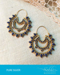 ASDQ-17324 - Multi & Blue Pure Silver Earrings