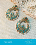ASDQ-17333 - Multi & Blue Pure Silver Earrings