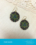 ASDQ-17335 - Multi & Blue Pure Silver Earrings