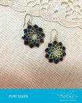 ASDQ-17336 - Multi & Blue Pure Silver Earrings