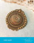 ASDQ-17359 - Gold & Silver Pure Silver Pendant
