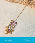 ASDQ-17360 - Multi & Pink Pure Silver Stud Mantika
