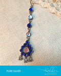 ASDQ-17364 - Blue & White Pure Silver Mantika