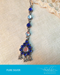 ASDQ-17364 - Blue & White Pure Silver Mantika