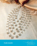 ASDQ-17367 - Pearl & White Pure Silver Necklace