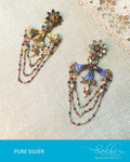 ASDQ-17377 - Multi & Silver Pure Silver Earrings