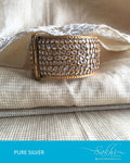 ASDQ-18078 - Silver & Gold Pure Silver Kada