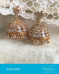 ASDQ-18081 Silver Gold Jhumka