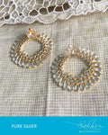 ASDQ-18114 Silver Gold Earrings