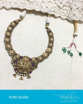 ASDQ-21422 - Gold Pure Silver Necklace