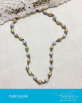 ASDQ-21427 - Silver Pure Silver Bore Mala
