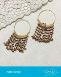 ASDQ-21436 - Gold Pure Silver Earrings