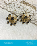 ASDQ-21437 - Gold Pure Silver Earrings