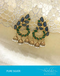 ASDQ-21441 - Gold Pure Silver Earrings