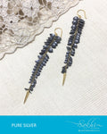 ASDQ-21442 - Gold Pure Silver Earrings