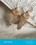 ASDQ-21443 - Gold Pure Silver Earrings