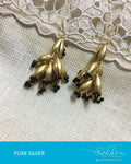 ASDQ-21447 - Gold Pure Silver Earrings