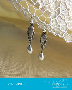 ASDQ-21449 - Silver Pure Silver Earrings