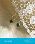 ASDQ-21451 - Gold Pure Silver Earrings