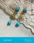 ASDQ-21458 - Gold Pure Silver Earrings